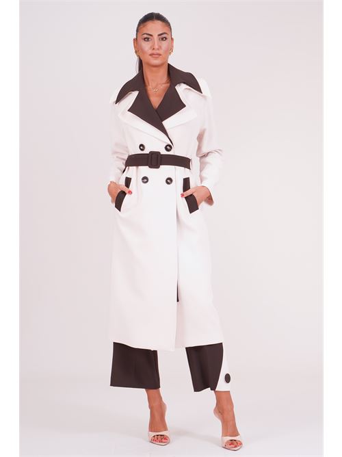 Cappotto doppio petto GM by Gai Mattiolo | GM4286BURRO/MORO